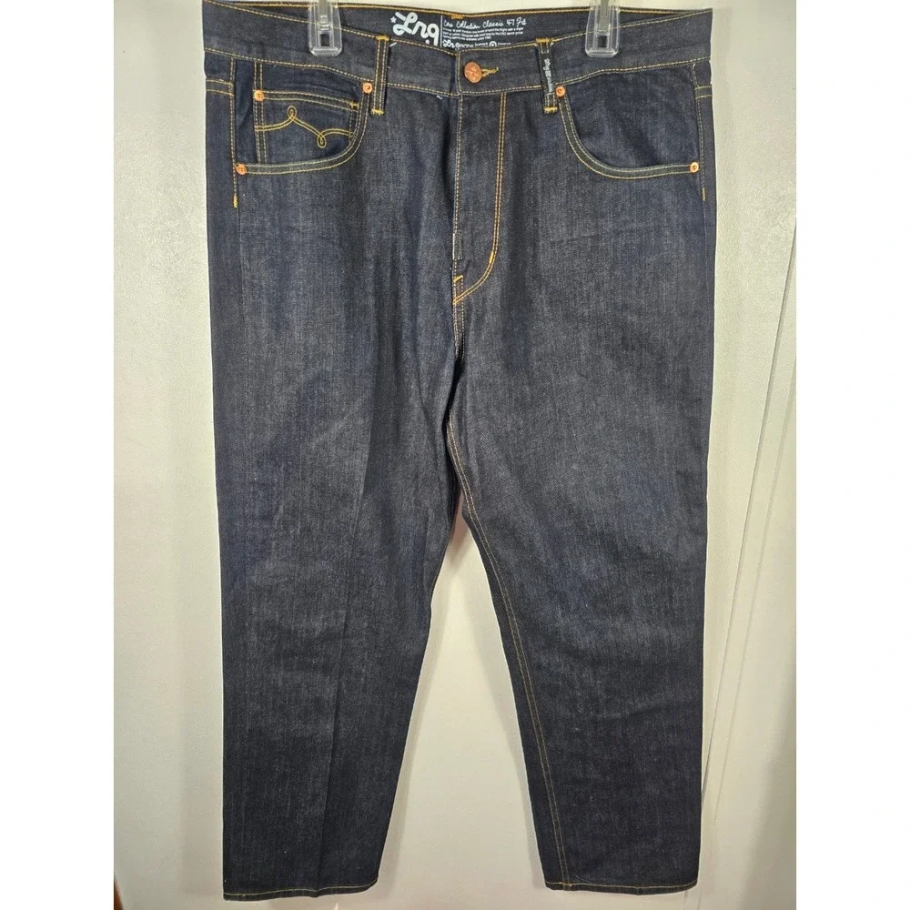 LRG Core Collection Classic 47 Fit Jeans Men's Size‎ 38 Dark Wash Loose Taper